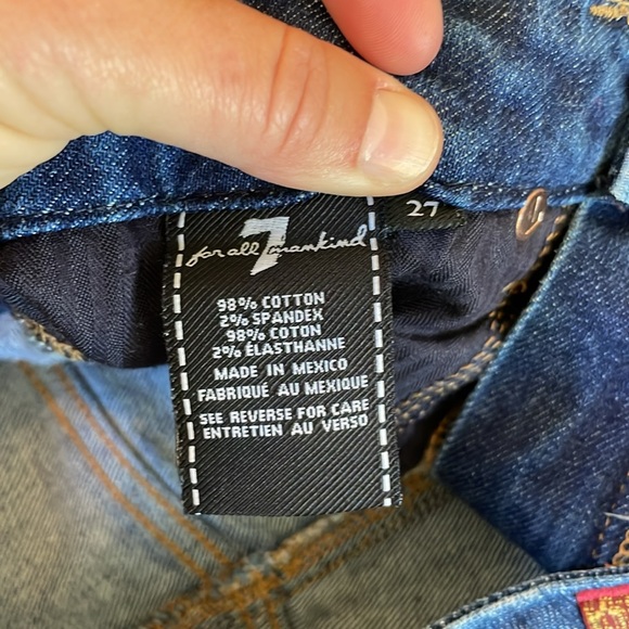 7 For All Mankind Denim Skirt 27 - Picture 3 of 3